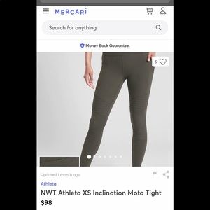 ATHLETA S- slightly worn- Inclination Moto Tight